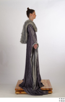  Photos Woman in Historical Dress 27 16th century Grey dress with fur coat Historical Clothing a poses whole body 0007.jpg